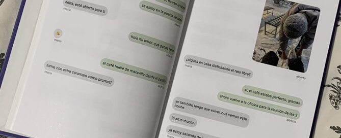 Libro de mensajes de Whatsapp impreso