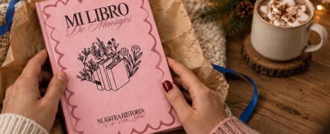Libro de mensajes de WhatsApp como regalo para la primera Navidad en pareja