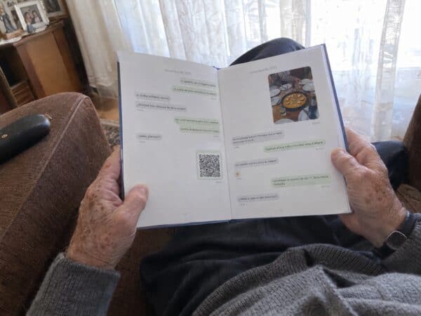 QR code printed in the book to listen to a voice note